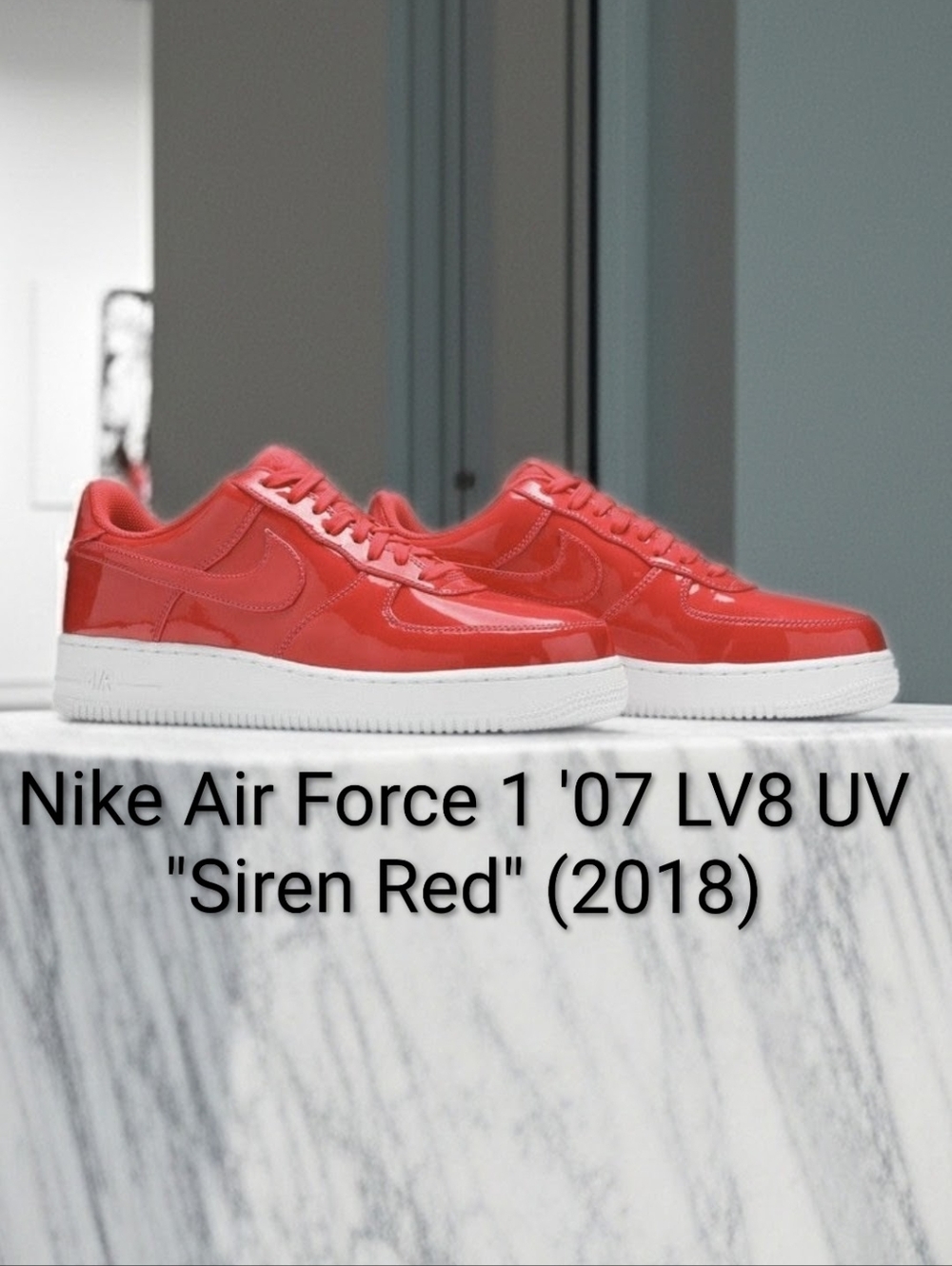 Nike Air Force 1 '07 LV8 UV "Siren Red" (2018) M9/W10.5 EUC